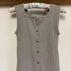 リブ タンクトップ フロントボタンのサムネイル