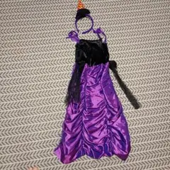 ハロウィン 魔女 コスプレ衣装 ドレス カチューシャ付き