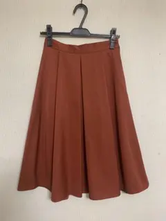 ZARA／テラコッタ フレアスカート