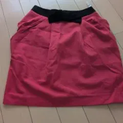 ef-de ひざ丈スカート 黒リボン付き　９号