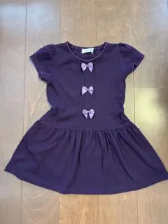 のんのん　I am Marilyn パープル 半袖ワンピース 120cm