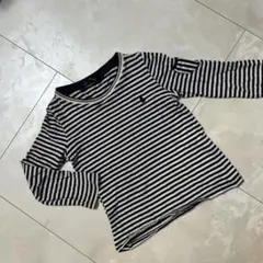 ラルフローレン　長袖カットソー 白とネイビー ボーダー　110cm