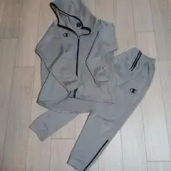 袋付 Champion チャンピオン 灰 Mサイズ ジップパーカーセットアップ