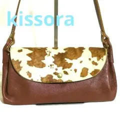 美品✨️ kissora キソラ ハラコ切替え レザー ショルダーバッグのサムネイル