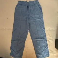 ライトブルー ワイドレッグデニムパンツ