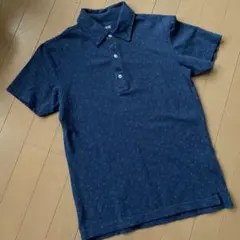 ユニクロ　ドット柄(花柄)ポロシャツ