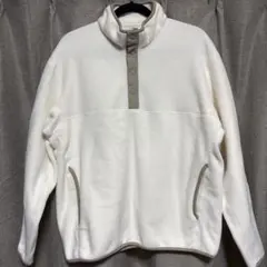 ゆったり　UNIQLO ホワイト フリースジャケット