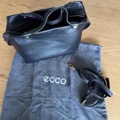 ECCO レザー ショルダーバッグ ブラックのサムネイル