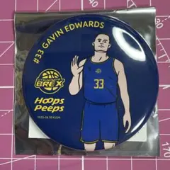 宇都宮ブレックス BREX Hoops Peeps ギャビンエドワーズ 缶バッジ