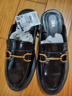 ZARA 合皮 スリッポン サンダル 36