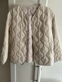 UNIQLO キッズ キルティングジャケット ベージュ