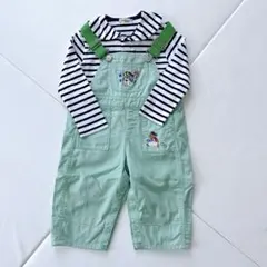 ミキハウス　オーバーオールとブラウスの3点セット