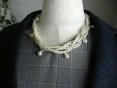 新品PECHINCHAR ツイストラグジュアリーパールネックレス*オケージョン