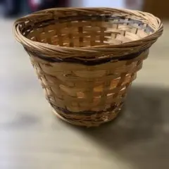 アンティークレトロ★竹製★シンプル★バスケット籠★