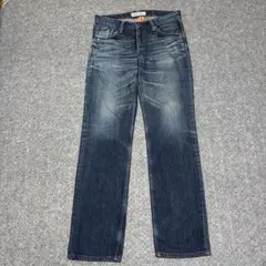 Levi’s 502 濃紺 W30 L33 ヒゲ ウォッシュ オレンジパッチ