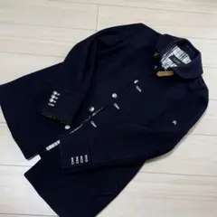 希少 バーバリーブラックレーベル マリンコート 濃紺 チンストラップ