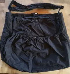 MN.L ブラック ショルダーバッグ ドローストリング付き