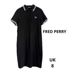 極美品✨ 【FREDPERRY】 半袖ワンピース　黒　無地　ミニ丈　シンプルのサムネイル