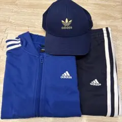 adidas ジャージ上下セット キャップ付き