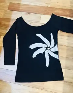 Hula♡フラダンス♡Tシャツ♡七分袖♡ブラック♡Mサイズ♡新品未使用