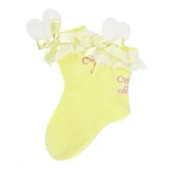 Angelic Pretty リリカルバニーレースクルー丈ソックス イエロー