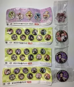 鬼滅の刃 くら寿司 ステンドグラス風アクリルキーホルダー&オリジナル缶バッジ
