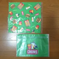 【新品未使用】福袋マクドナルド✕チャムス　ジッパーポーチ、クリーナークロスのサムネイル