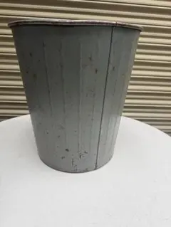 ◇レトロ スチール缶 スチールバケツ ブリキ缶 保存缶◇高さ45㎝・直径