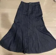 GU デニムフレアスカート