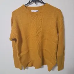 INES DE LA FRESSANGE ケーブルニット L マスタード
