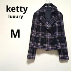 [美品]Ketty luxury チェック柄ダブルブレストジャケットM