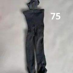 リブ編み ベビータイツ　サスペンダー付きタイツ　75