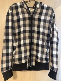 00's DIESEL チェック柄 フード付き パーカー M