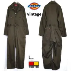DICKIES ツナギ ビンテージ カーキ アメリカ輸入 古着 作業着
