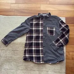 Z of Zampa Organicチェック切替えシャツ　ザンパ 黒￥7800