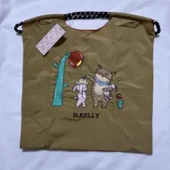 D.KELLY エコバッグ カーキ 刺繍入り 新品