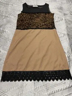 美品✨レオパード柄 ノースリーブ　チュニック　ワンピース