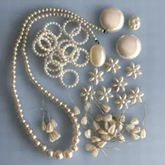 ヴィンテージ　パール　パールビーズ　カボション