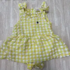 Polo Baby ワンピース 80サイズ イエロー チェック柄
