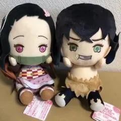 鬼滅の刃 でっかいぽふっとぬいぐるみ  竈門禰豆子 嘴平伊之助