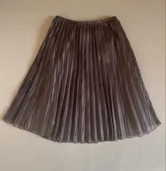 美品　OZOC ブラウンフレアプリーツスカート　M(38) サイズ　日本製