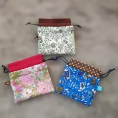 ユキエモン 生地 巾着 ハンドメイド - メルカリ