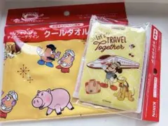 ミッキーマウス ラゲッジタグ クールタオル イエロー