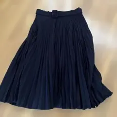 ZARA プリーツスカート ブラック ベルト付き