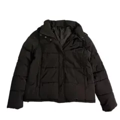 GU ダウンジャケット M ブラック フード付き 中綿アウター