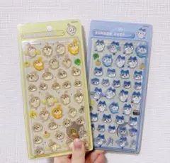 2枚セット　可愛い　ちいかわ　硬い3Dシール　ドロップシール　手帳シール交換