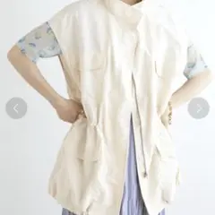 w closet ミリタリーベスト アイボリーベストのサムネイル