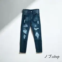 ダメージジーンズ　メンズブラック　サイズM　30