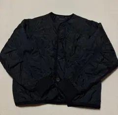 薄手ブラックキルティングジャケット