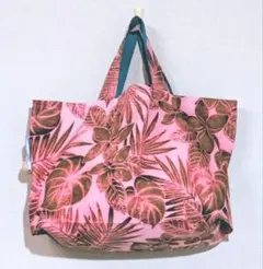 ハワイアン小物　底の広いエコバック